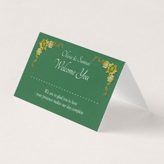 Add Name - Table Place Card - with Messages (正面)