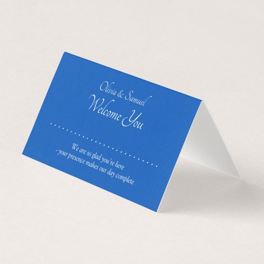 Add Name - Table Place Card - with Messages (正面)