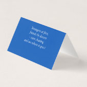 Add Name - Table Place Card - with Messages (裏面)