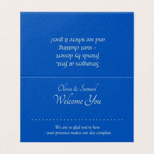 Add Name - Table Place Card - with Messages (外部フラット)