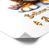 Add Name Text, Baby Cheetah Cub Nursery ポスター (角)