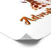 Add Name Text, Baby Giraffe African Nursery        ポスター (角)