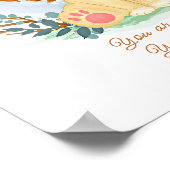 Add Name Text, Baby Lion & Flowers Nursery         ポスター (角)