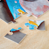 Add Name Text, Funny Cat Big Eyes and Pizza ジグソーパズル (側面)