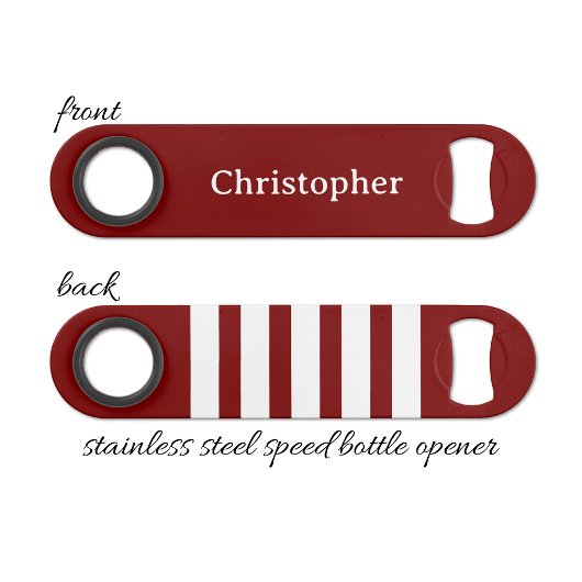 Add name white and burgundy スピード栓抜き