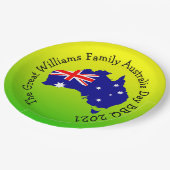 Add Name Year Australia Day BBQ 9" ペーパープレート (アングル)
