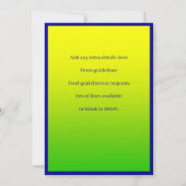 Add Name Year Date Australia Dayパーティーグリーン金ゴールド 招待状 (裏面)