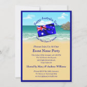 Add Name Year Date Australia Dayパーティービーチ 招待状 (正面)