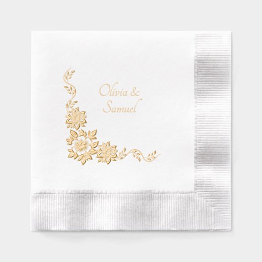 Add Names - Foil Stamped Napkins 箔ナプキン (正面)