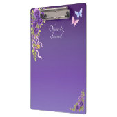 Add Names, Purple Mauve Flowers & White Wedding クリップボード (左)