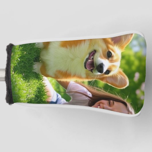 Add Pet Photo Personalize Customize ゴルフヘッドカバー (正面)