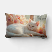 Add Pets Name & Picture Forever in My Heart Pillow ランバークッション (裏面)