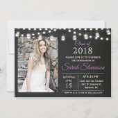 ADD PHOTO – 卒業メイスンジャールライト招待状 招待状 (正面)