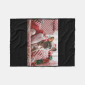 Add Photo And Text V Neck Red T Shirt フリースブランケット (正面(横))