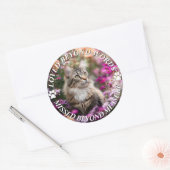 Add Photo Cat Memorial ラウンドシール (封筒)