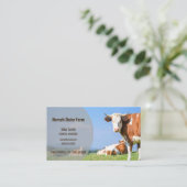 Add Photo Cow QR Code Business Cards 名刺 (スタンド正面)