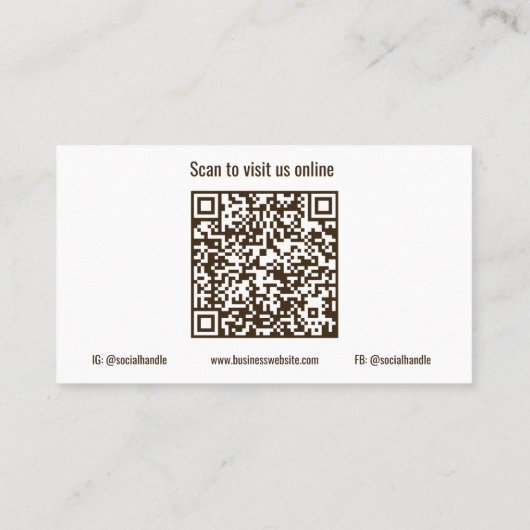 Add Photo Cow QR Code Business Cards 名刺 (裏面)