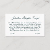 Add Photo Custom Memorial 名刺 (裏面)