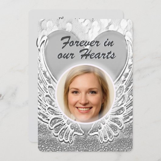 Add Photo Custom Memorial 招待状 (正面/裏面)