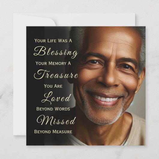 Add Photo Custom Memorial Invitation 招待状 (正面)