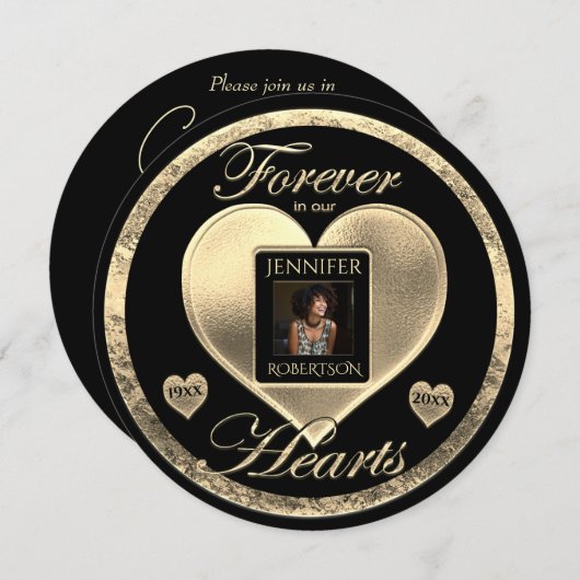 Add Photo Custom Memorial Invitation 招待状 (正面/裏面)