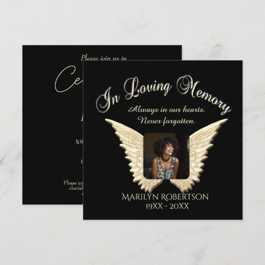 Add Photo Custom Memorial Invitation 招待状 (正面/裏面)