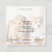 Add Photo Custom Pet QR Code Square Business Cards スクエア名刺 (裏面)