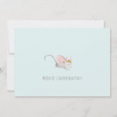 ADD PHOTO - Cute Kittenフローラ誕生日招待状 招待状 (裏面)