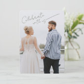 Add Photo Engagement Party QR Code Invitation 招待状 (スタンド正面)