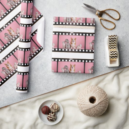 Add Photo Fun Film Strip Wrapping Paper ラッピングペーパー (クラフト)