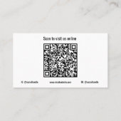 Add Photo Horse Equestrian QR Code Business Cards 名刺 (裏面)