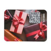 Add Photo QR Code Business マグネット (横)