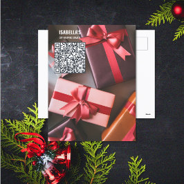 Add Photo QR Code Business Postcard シーズンポストカード