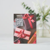 Add Photo QR Code Business Postcard シーズンポストカード (スタンド正面)