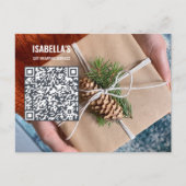 Add Photo QR Code Business Postcard ポストカード (正面)