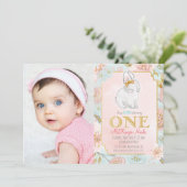 ADD PHOTO - Some Bunny 1st Birthday招待状 招待状 (スタンド正面)