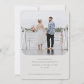 Add Photo Swan Wedding Save the Date Cards セーブザデート (裏面)