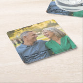 Add Photo Text Overlay 30th Wedding Anniversary  スクエアペーパーコースター (アングル)