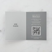 Add Photo Tiger Graduation QR Code Invitation  招待状 (内部)
