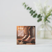 Add Photo Western 2026 Calendar Business Cards スクエア名刺 (スタンド正面)