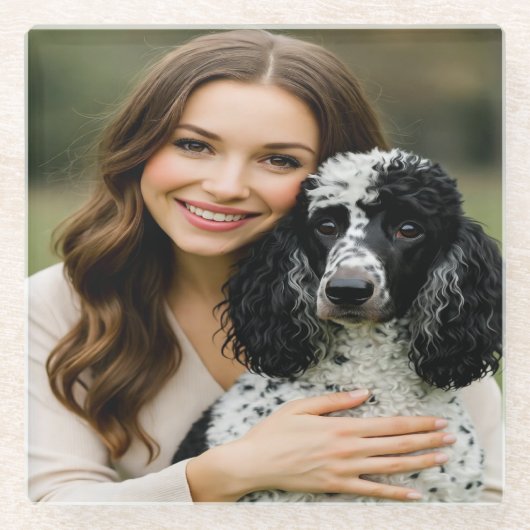 Add Poddle Photo Personalize Customize ガラスコースター (正面)