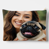 Add Pug Photo Personalize Customize アクセサリーポーチ (裏面)