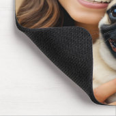 Add Pug Photo Personalize Customize マウスパッド (コーナー)