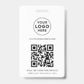 Add QR Code and Business Logo Custom バッジ (裏面)