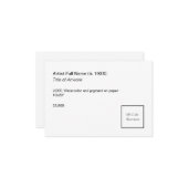 Add QR Code Artwork Exhibition Label Template カード (正面/裏面インサイチュ)