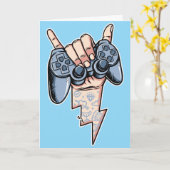 ADD TEXT Boys birthday card カード (黄色い花)