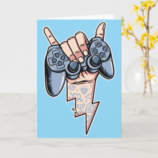 ADD TEXT Boys birthday card カード (黄色い花)