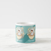 Add Text Mini Cat Espresso Cup Barista Coffee Gift エスプレッソカップ (正面)