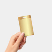 Add Text Name Logo Blank Gold Background Vertical バッジ (手持ち)