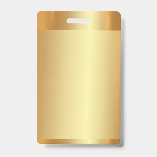 Add Text Name Logo Blank Gold Background Vertical バッジ (正面)